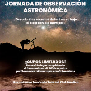 ¡Te invitamos a una Jornada de Observación Astronómica única en Villa Rumipal!