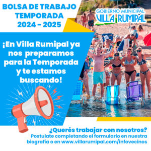 ¡Sumate al equipo de verano en Villa Rumipal! 🌞🏖️